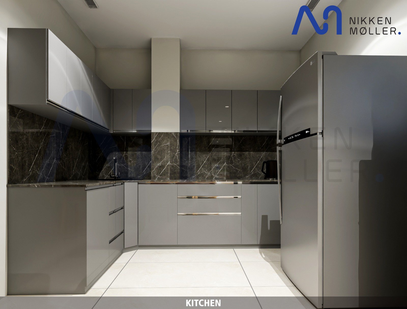 Kitchen and counter fit-out by Nikken Moller in Riyadh