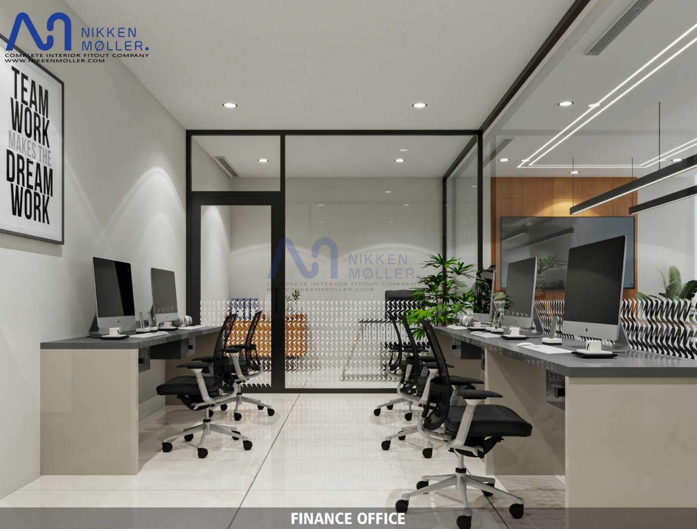 Office meeting room fit-out by Nikken Moller, Al Malaz Riyadh