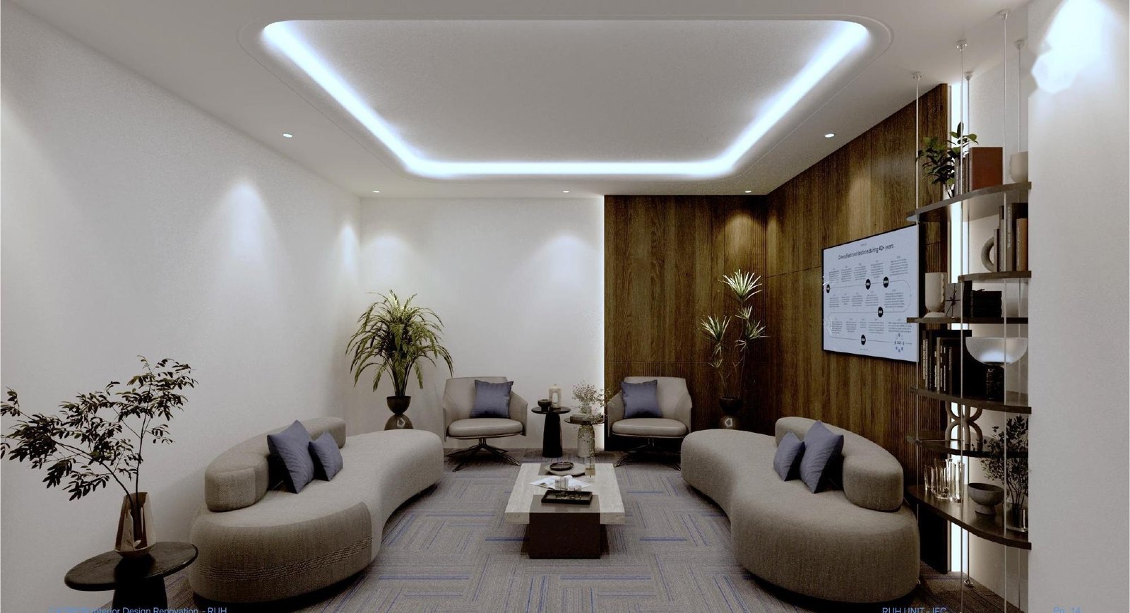 VIP waiting lounge office interior: Catrion, Riyadh