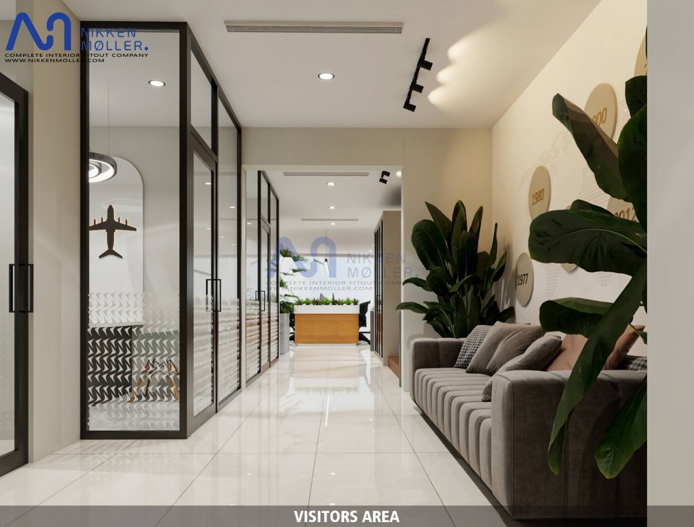 Office waiting lounge interior design in Riyadh