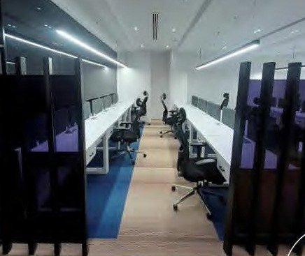 Open-plan workstation floor